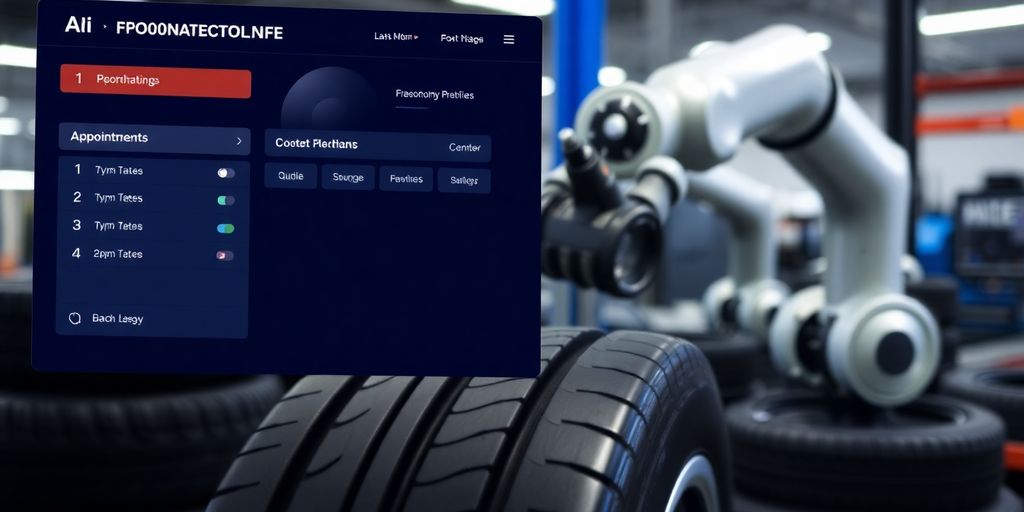 AI bot interacting with a car tire.