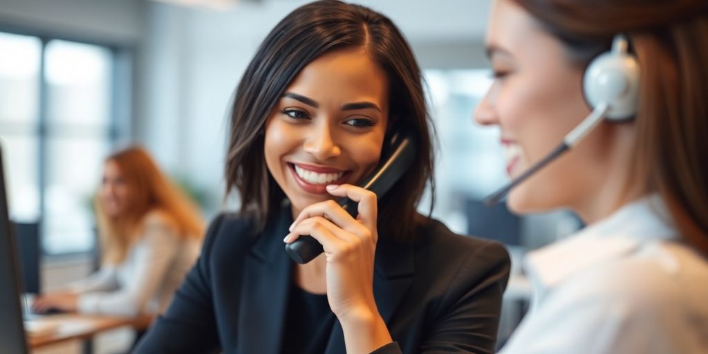 Virtual receptionist assisting tax preparer with client calls.