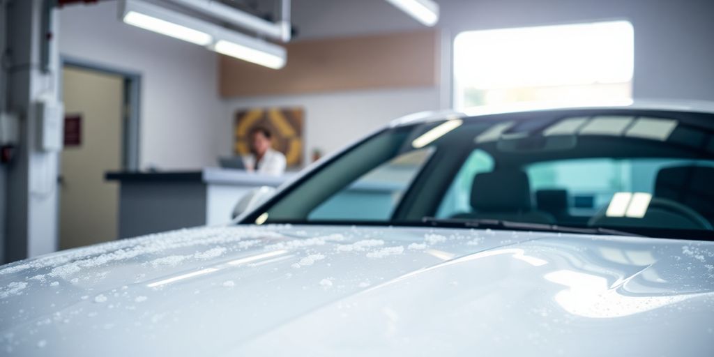 Sparkling clean car with a friendly receptionist.