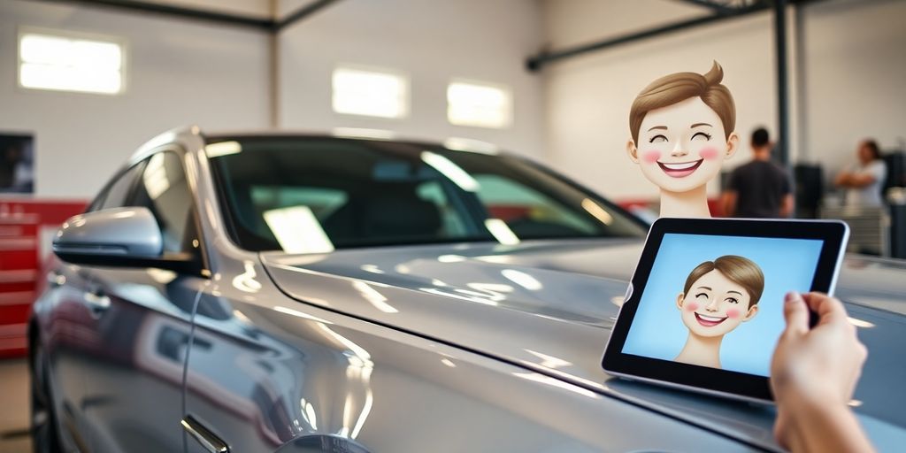 Car detailing service with a virtual receptionist.