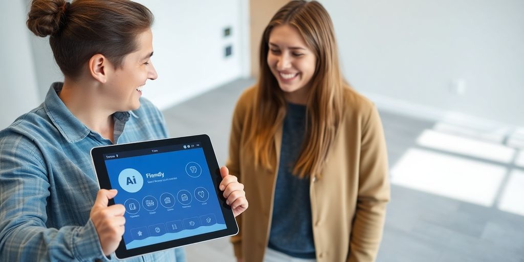 AI chatbot helping a carpet cleaner.