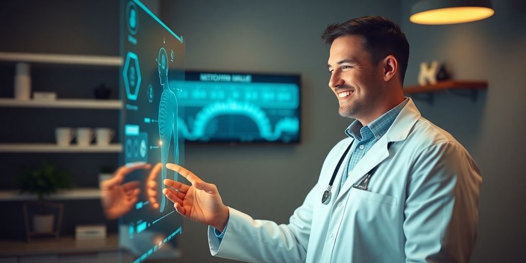 Chiropractor using AI front desk system.