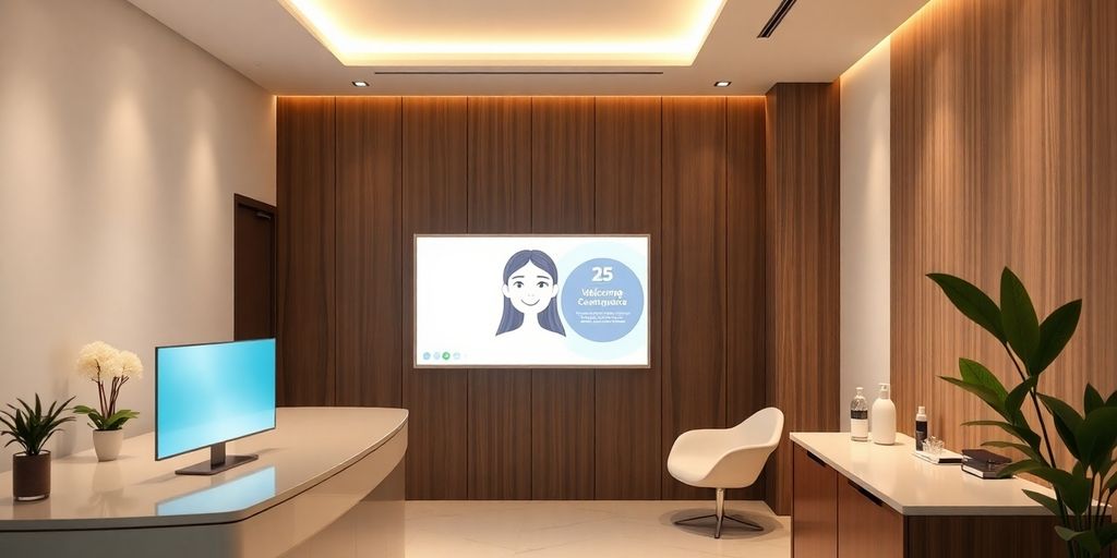 AI front desk helping clinic patients.