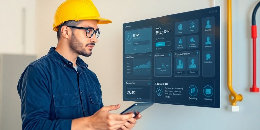 AI receptionist assisting electrician with scheduling.