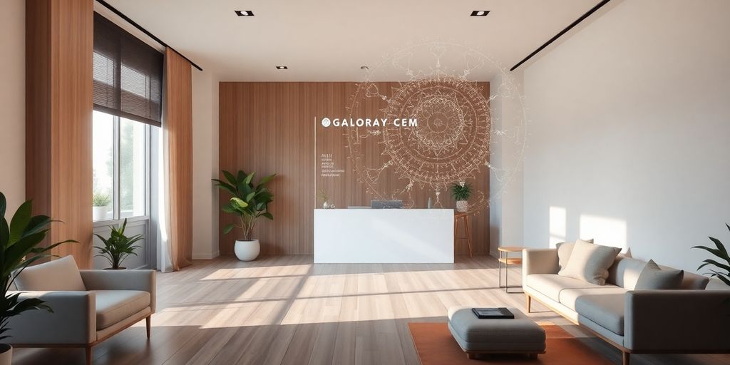 Yoga studio with AI front desk.