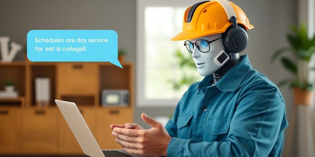 AI bot interacting with a pest control technician.