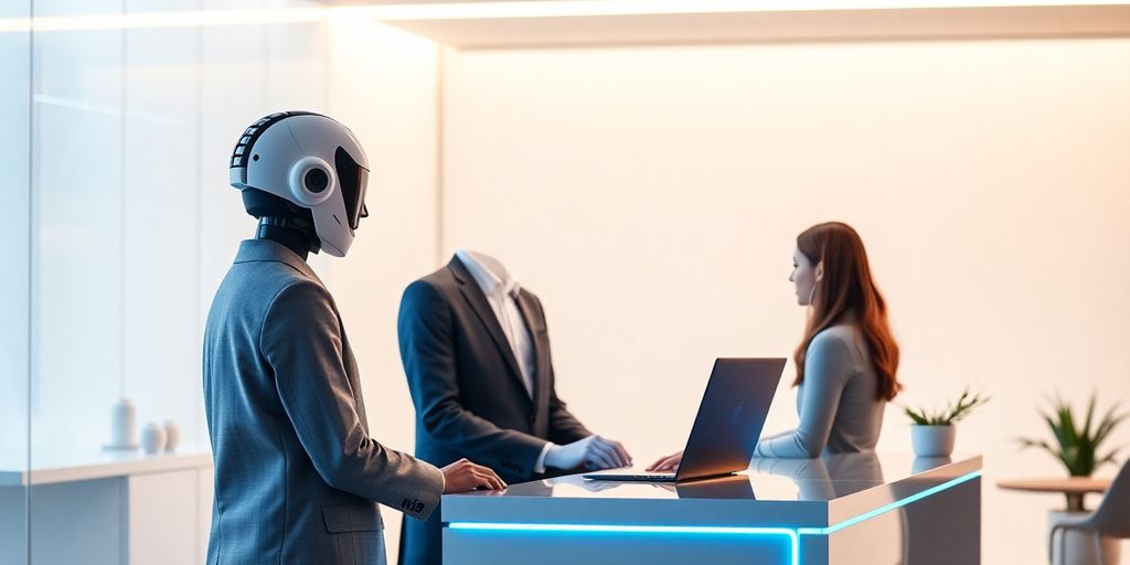 AI front desk assisting clients around the clock.