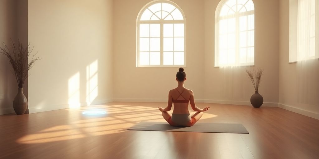 Yoga studio with AI receptionist assistant.
