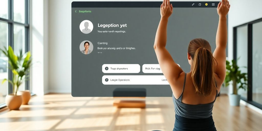 Yoga studio with AI receptionist handling calls.
