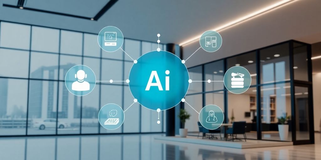 AI assistant interacts with a building.