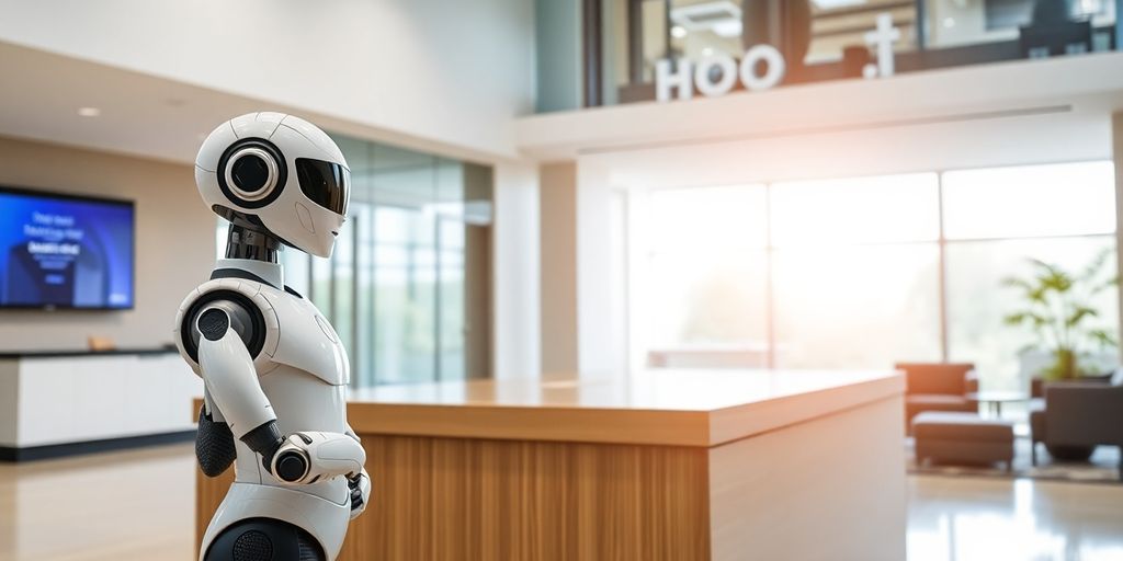 AI chatbot interface interacting with property management.