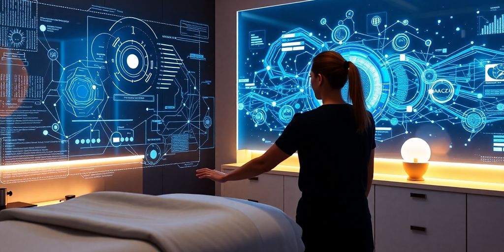 Massage therapist and AI interface.