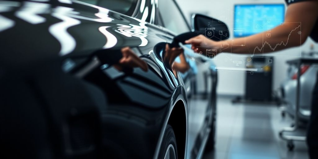 Car being detailed with AI.