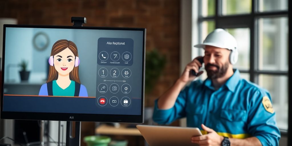 Pest control technician speaking with AI receptionist.