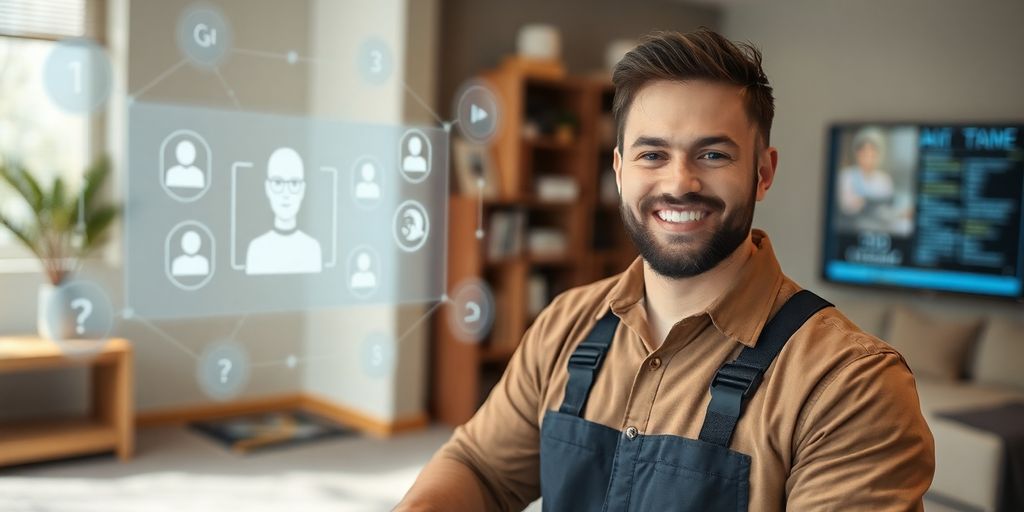 Carpet cleaner using AI receptionist technology.