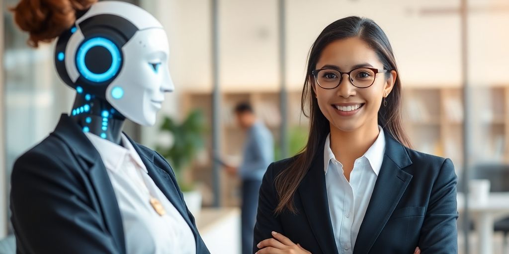 AI receptionist assisting insurance broker with client.