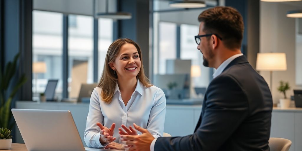 AI receptionist assisting insurance broker