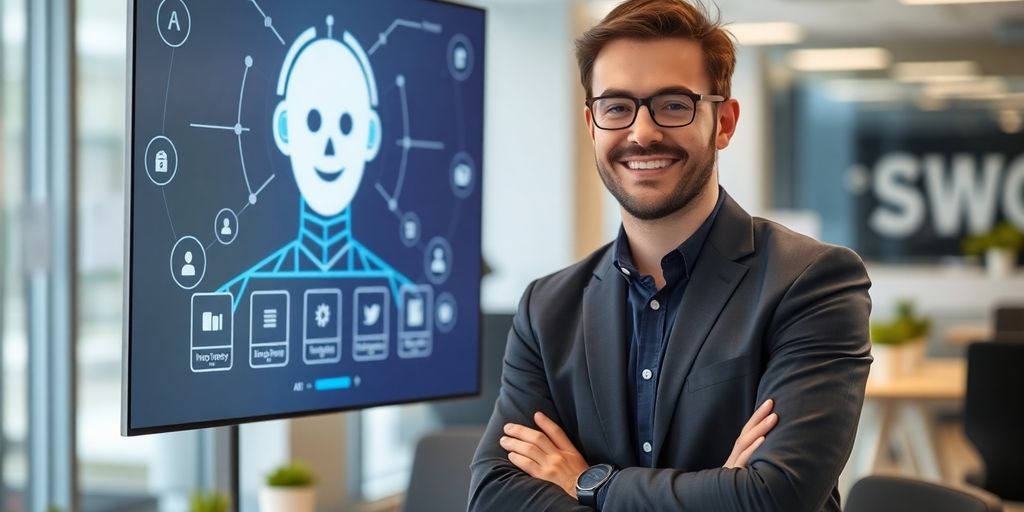 AI receptionist assisting insurance broker.