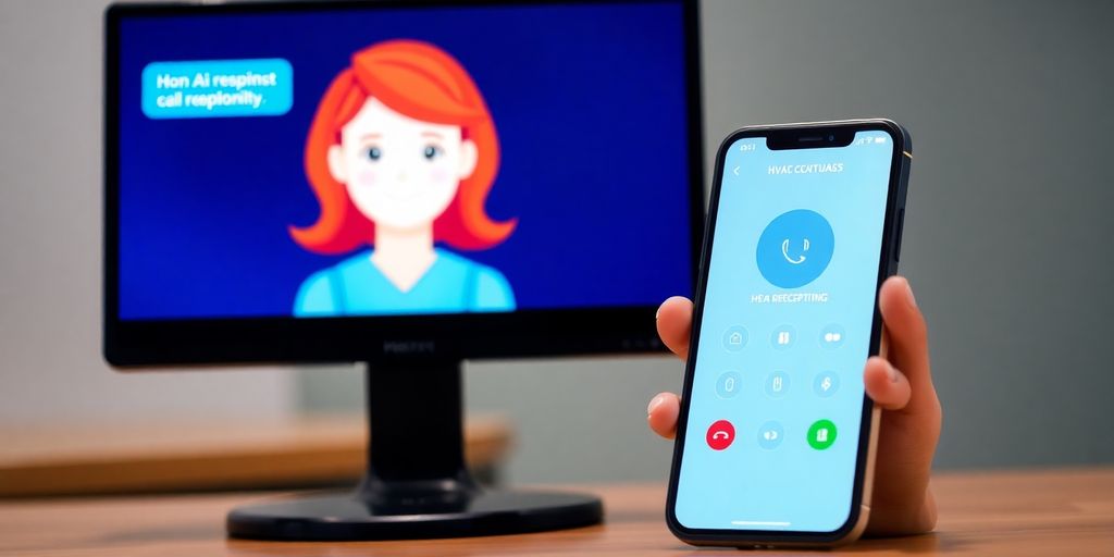 AI receptionist handling HVAC business calls.