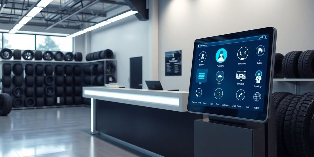 AI receptionist handling multiple phone calls.