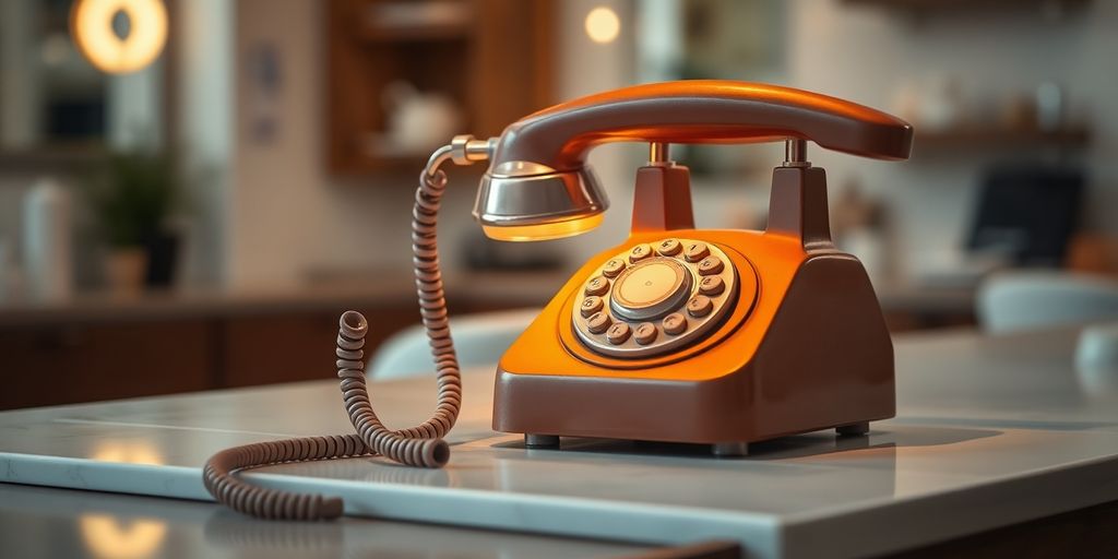 Salon phone ringing with glowing appointment confirmation.