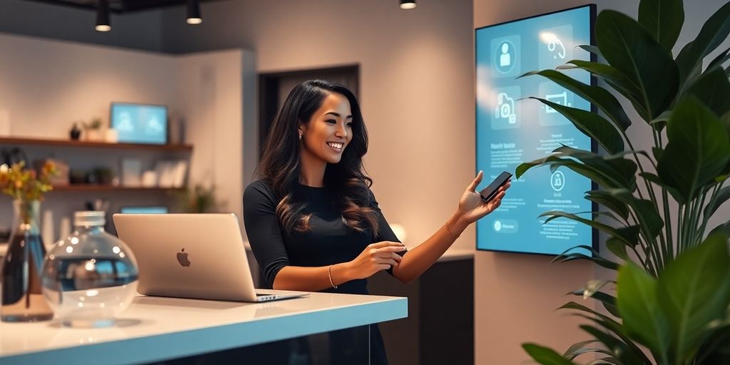 Salon booking call with AI assistant.