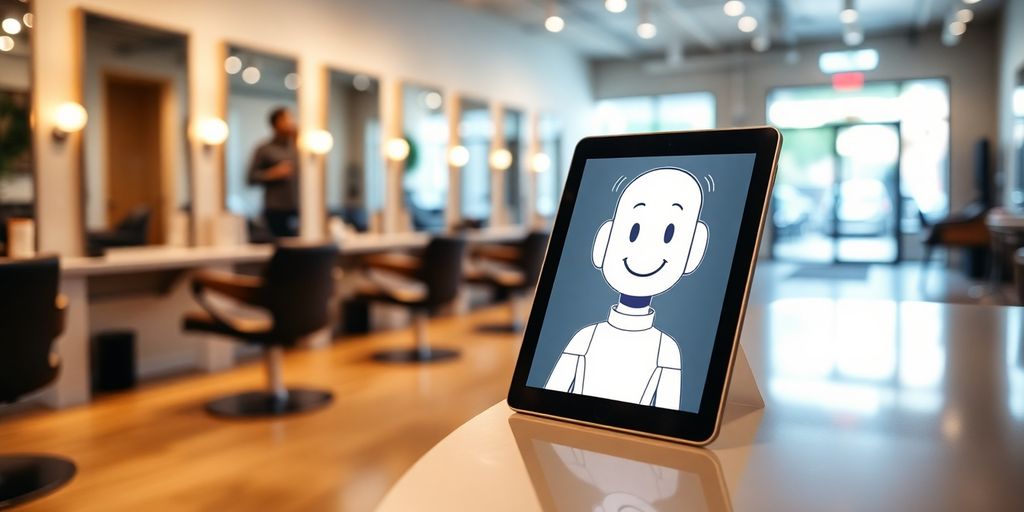 Salon reception with a friendly AI.