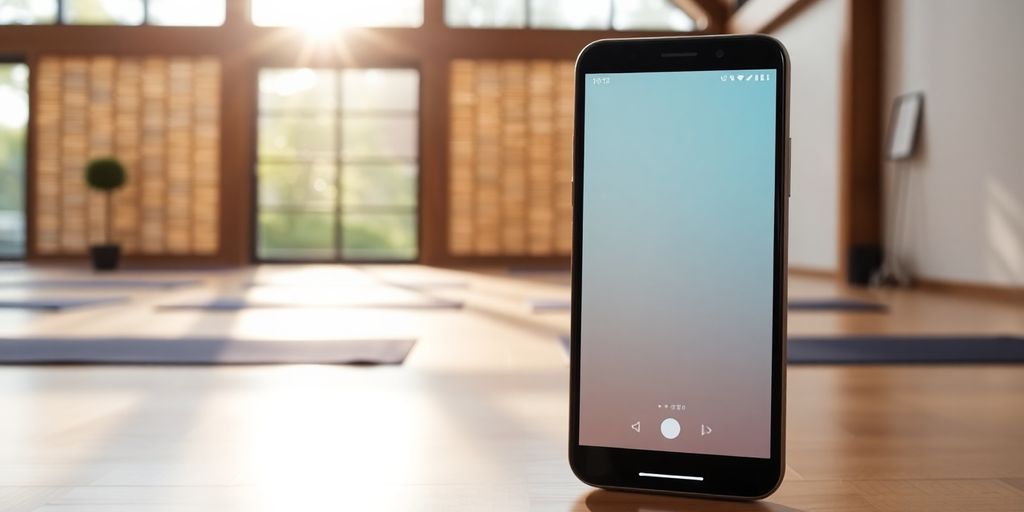 Yoga studio with AI phone service.