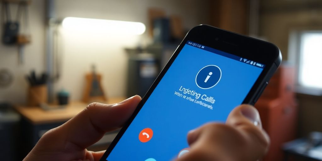 Locksmith's phone ringing with AI assistance.