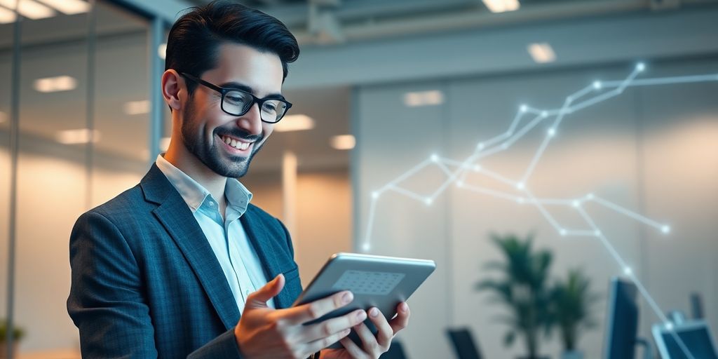 Accountant using AI phone service for scheduling.