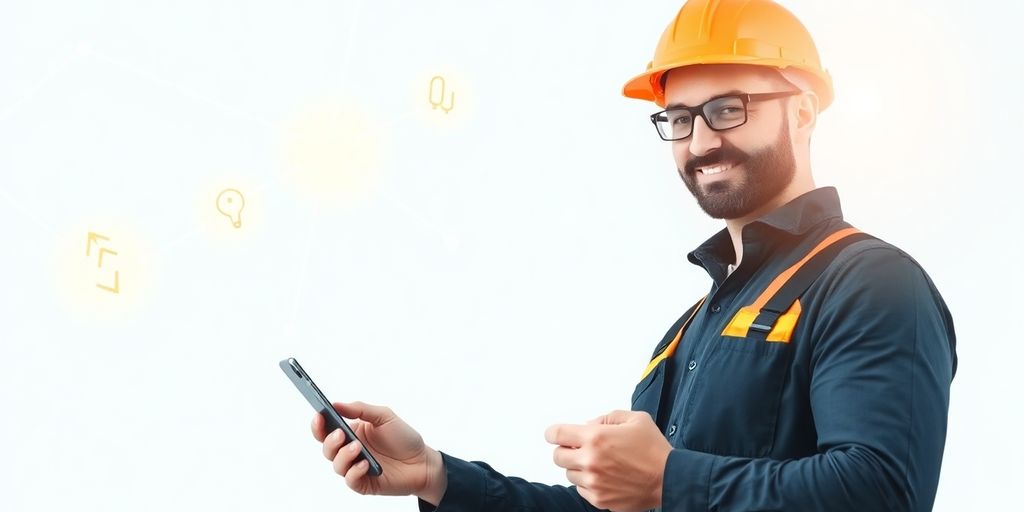 Electrician using AI phone service for business growth.