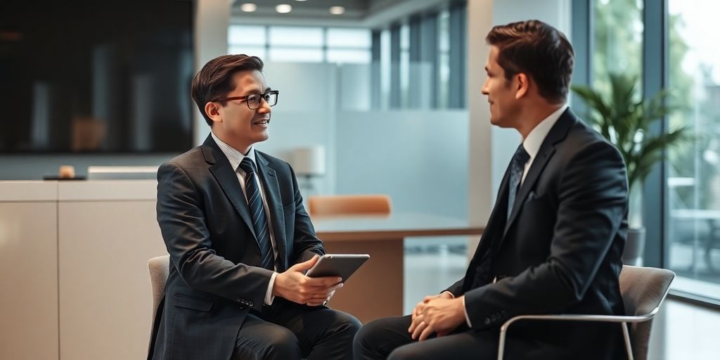 Immigration lawyer speaking with client via AI.