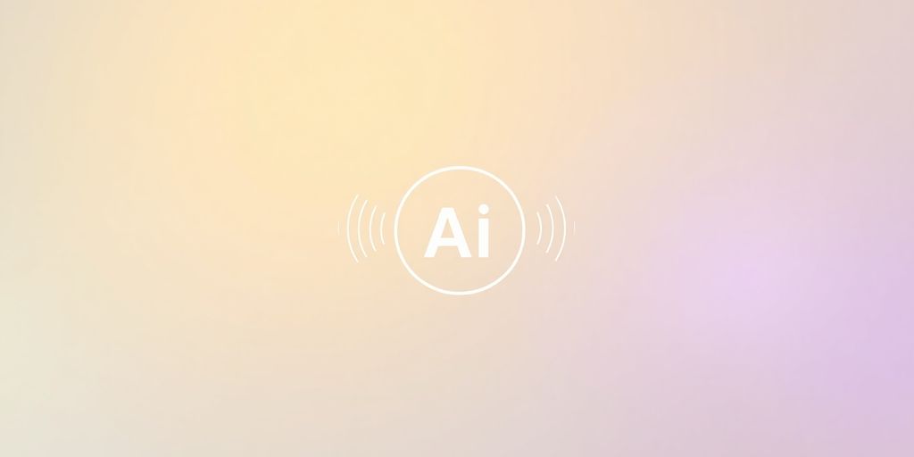 Calm AI assistant speaking with a person.