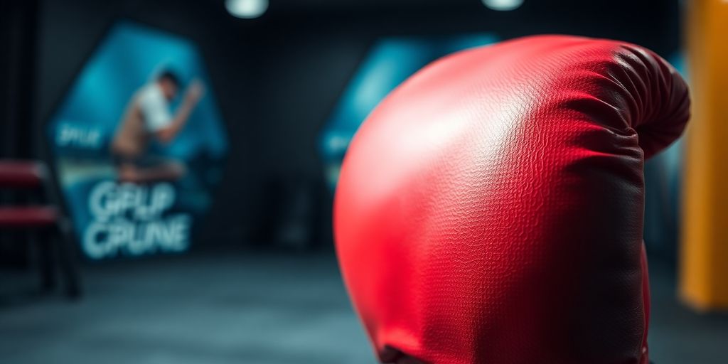 Boxing glove with AI interface.