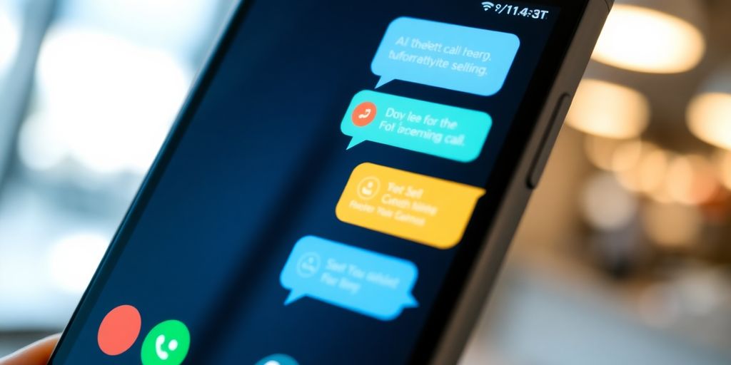 Lawyer reviewing a smartphone with AI chat notifications.