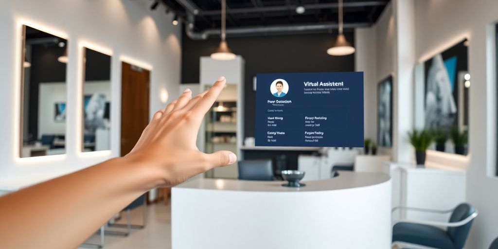 AI receptionist answering salon phone.