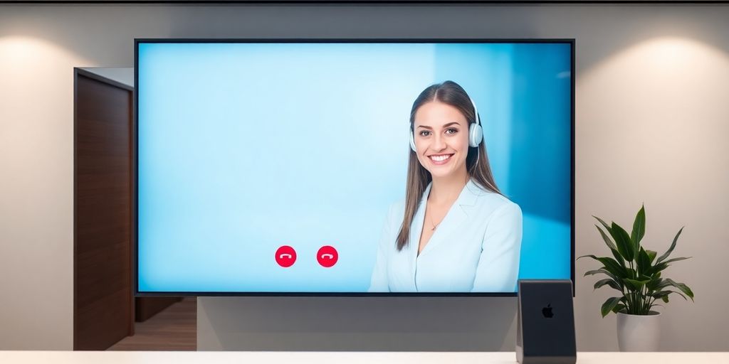 AI receptionist answering phone calls, property management.