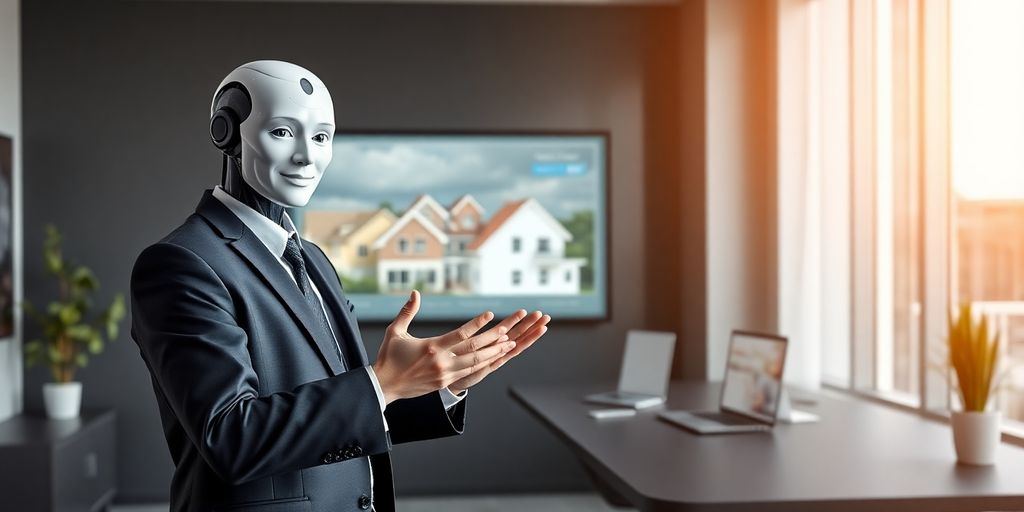AI receptionist interacts with digital interface.