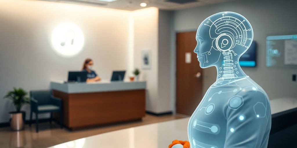 Modern hearing center with AI virtual receptionist.