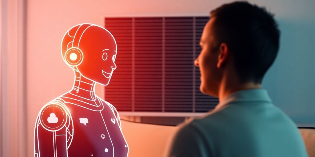 AI receptionist assisting a homeowner with an HVAC issue.