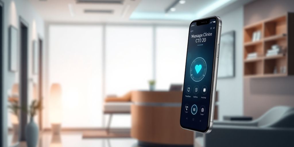 Massage therapist using AI phone system.