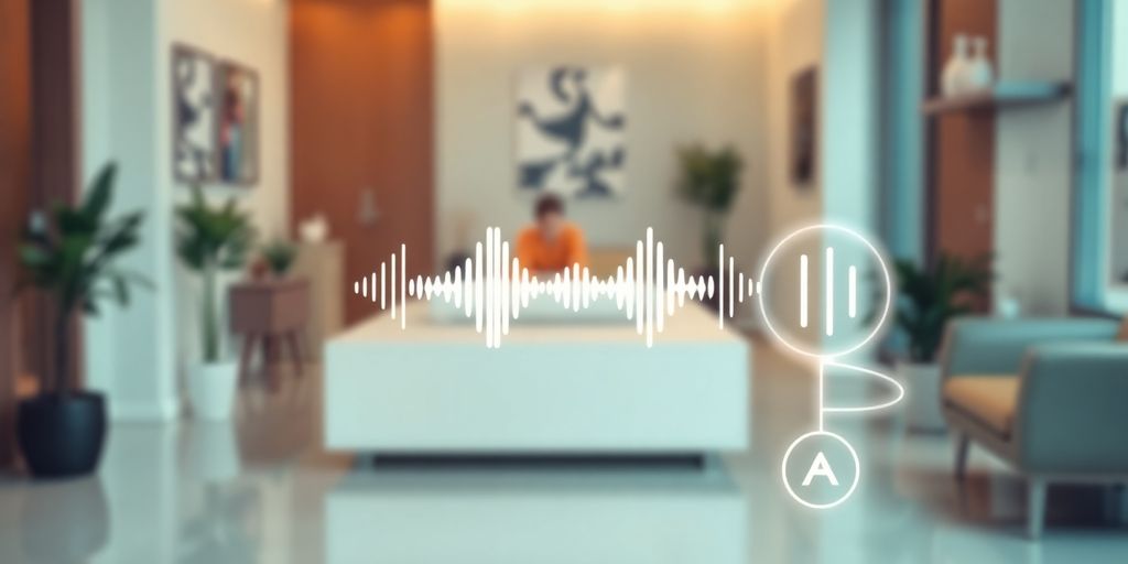 Massage therapist with AI phone system interface.