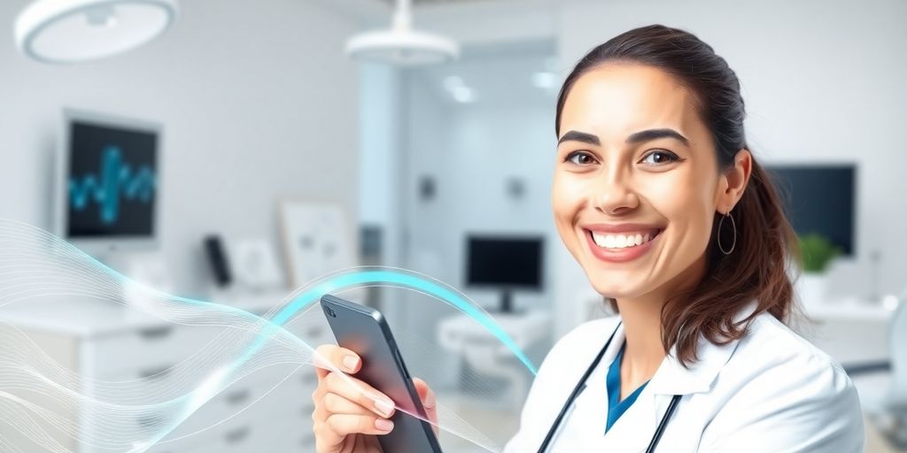 Dentist using AI phone answering system.