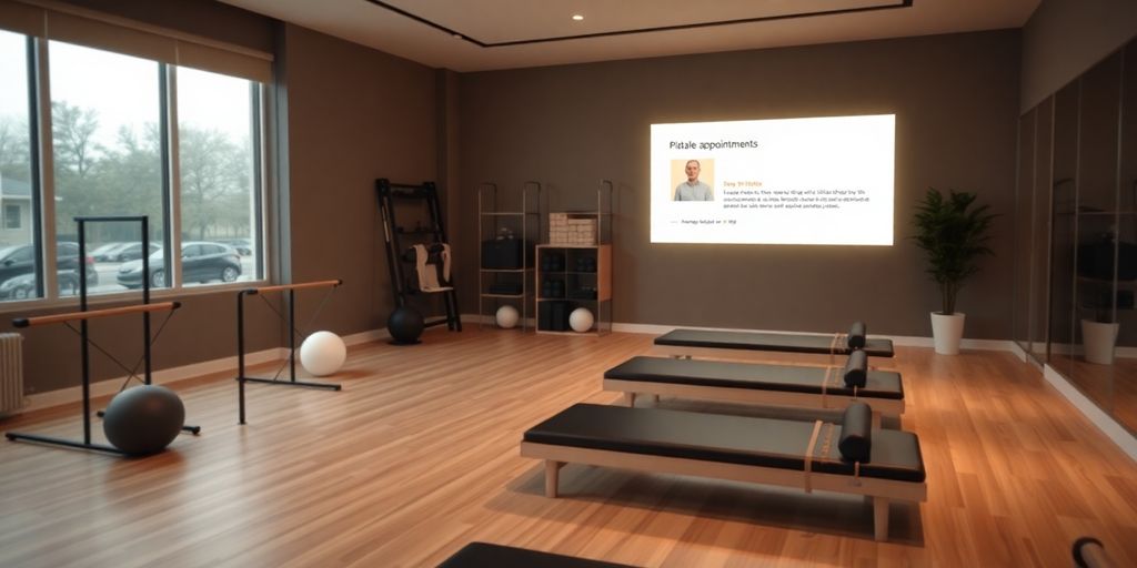 Pilates studio owner using AI phone system.