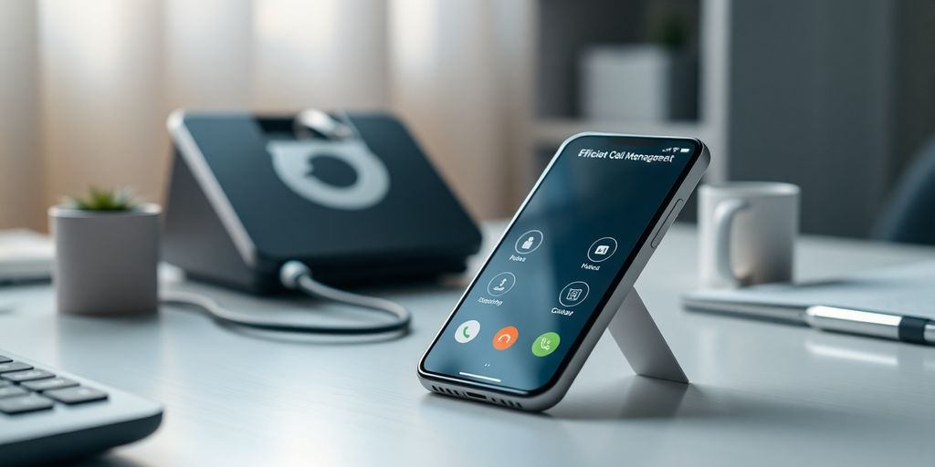 Therapist uses AI phone system to manage calls.