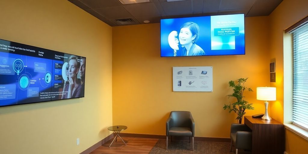 Modern hearing center with accessible AI phone system.