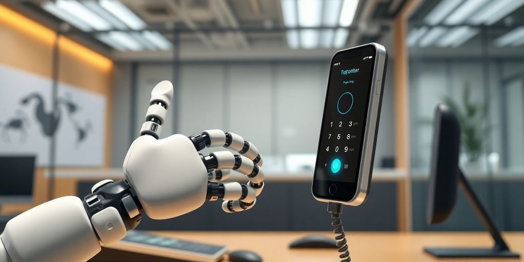 AI phone answering system assisting pest control business