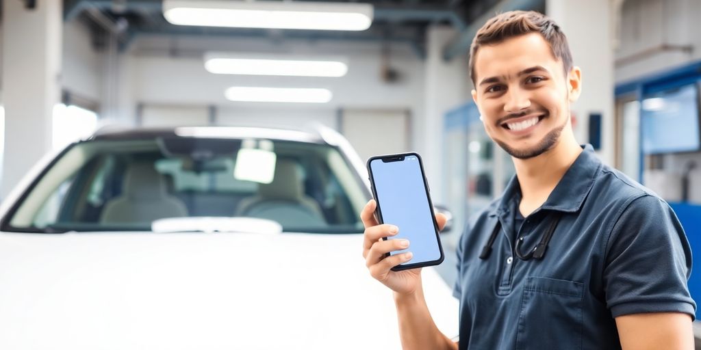 Car wash attendant using AI phone.