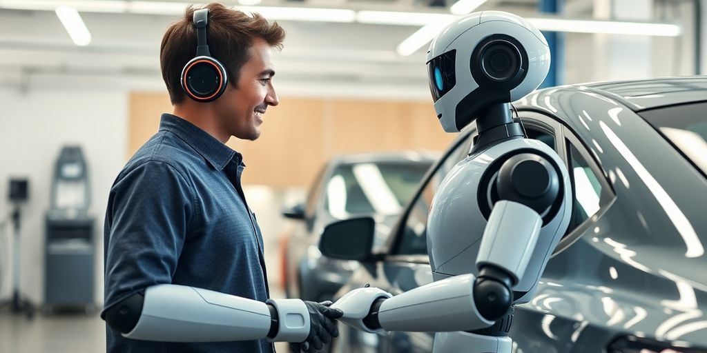 AI receptionist helping auto repair shop.