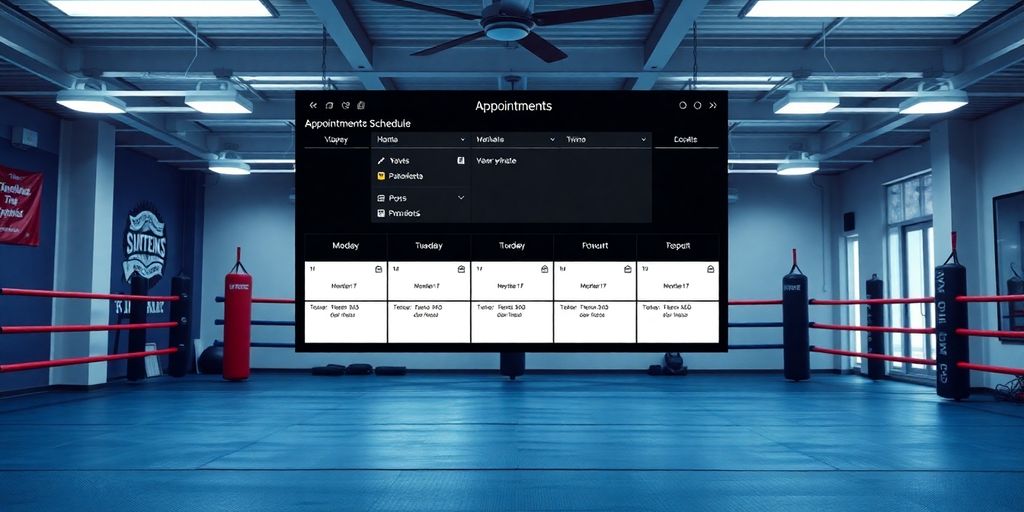 Boxing gym calendar automated by AI.
